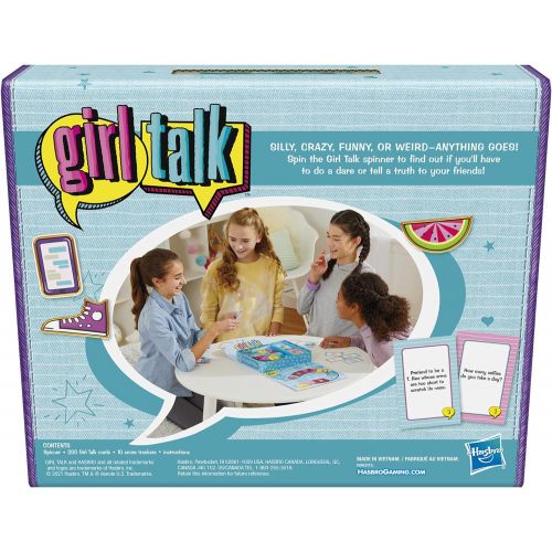 해즈브로 Hasbro Gaming Girl Talk Truth or Dare? Board Game for Teens and Tweens, Inspired by The Original 1980s Edition, Ages 10 and Up, for 2-10 Players