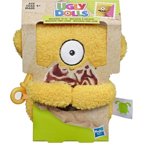 해즈브로 Hasbro Uglydolls Wedgehead to-Go Stuffed Plush Toy with Clip, 5 Tall