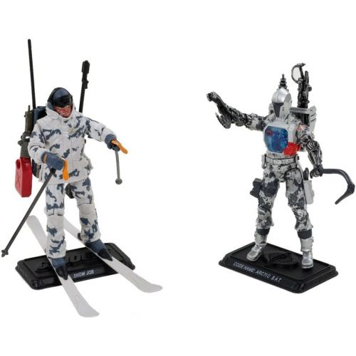 해즈브로 Hasbro G.I. Joe, 50th Anniversary Action Figure Set, Arctic Ambush [Snow Job vs. Arctic BAT], 3.75 Inches