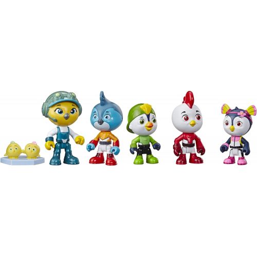 해즈브로 Hasbro Top Wing Academy Collector Pack Includes 5 Poseable 3 Figures & Top Wing Cheep & Chirp, Toy for Kids Ages 3 Years Old & Up