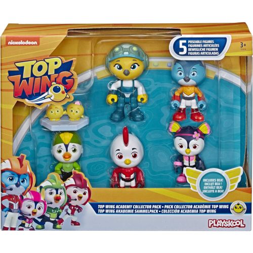 해즈브로 Hasbro Top Wing Academy Collector Pack Includes 5 Poseable 3 Figures & Top Wing Cheep & Chirp, Toy for Kids Ages 3 Years Old & Up