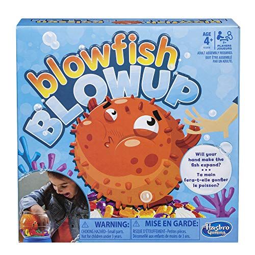 해즈브로 Hasbro Gaming Blowfish Blowup Game for Kids Ages 4 and Up