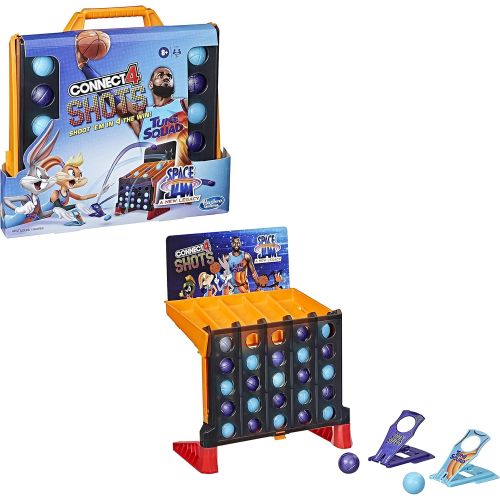 해즈브로 Hasbro Gaming Connect 4 Shots: Space Jam A New Legacy Edition Game, Inspired by The Movie with Lebron James, Fast-Action Game for Kids Ages 8 and Up , Blue