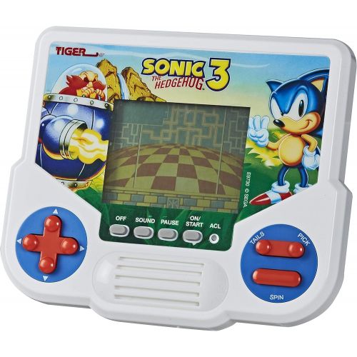 해즈브로 Hasbro Gaming Tiger Electronics Sonic The Hedgehog 3 Electronic LCD Video Game, Retro-Inspired Edition, Handheld 1-Player Game, Ages 8 and Up