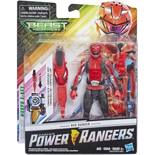 해즈브로 Hasbro Power Rangers Beast Morphers Red Ranger 6 Action Figure Toy Inspired by The Power Rangers TV Show