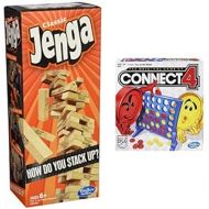 Hasbro Gaming Jenga Classic and Connect 4 Game Bundle