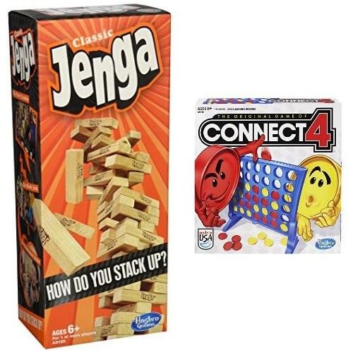 해즈브로 Hasbro Gaming Jenga Classic and Connect 4 Game Bundle