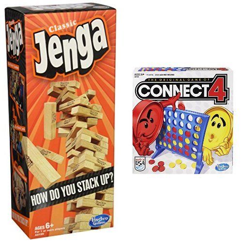 해즈브로 Hasbro Gaming Jenga Classic and Connect 4 Game Bundle