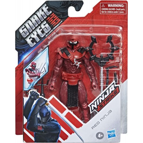 해즈브로 Hasbro Snake Eyes: G.I. Joe Origins Red Ninja Action Figure Collectible Toy with Action Feature and Accessories, Toys for Kids Ages 4 and Up