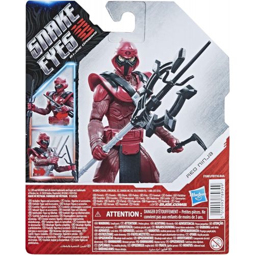 해즈브로 Hasbro Snake Eyes: G.I. Joe Origins Red Ninja Action Figure Collectible Toy with Action Feature and Accessories, Toys for Kids Ages 4 and Up