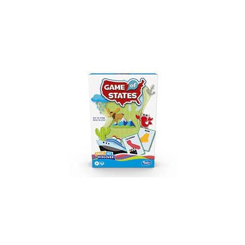 해즈브로 Hasbro Gaming Ready Set Discover Game of States Geography Board Game, Search and Find, Matching Game for Preschoolers and Kids Ages 3 and Up