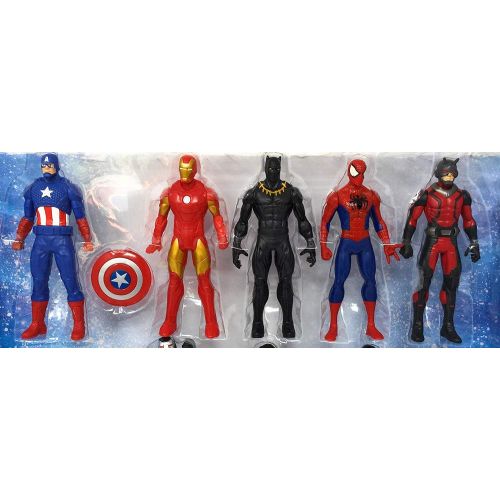 해즈브로 Hasbro Marvel Avengers Action Figures - Iron Man, Hulk, Black Panther, Captain America, Spider Man, Ant Man, War Machine & Falcon! (8 Action Figures)