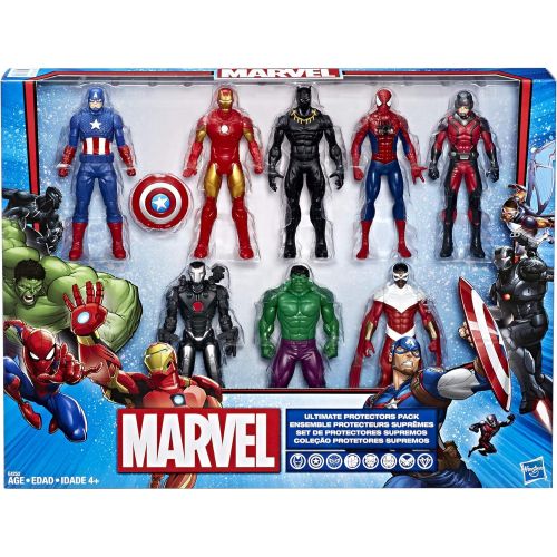 해즈브로 Hasbro Marvel Avengers Action Figures - Iron Man, Hulk, Black Panther, Captain America, Spider Man, Ant Man, War Machine & Falcon! (8 Action Figures)