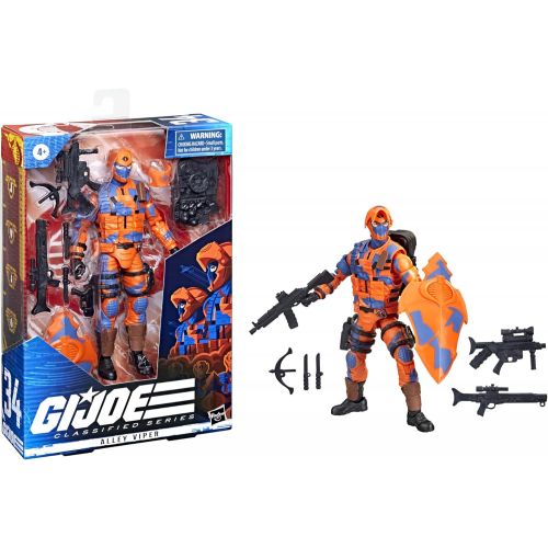 해즈브로 Hasbro G.I. Joe Classified Series Alley Viper Action Figure 34 Collectible Premium Toy, Multiple Accessories 6-Inch-Scale with Custom Package Art