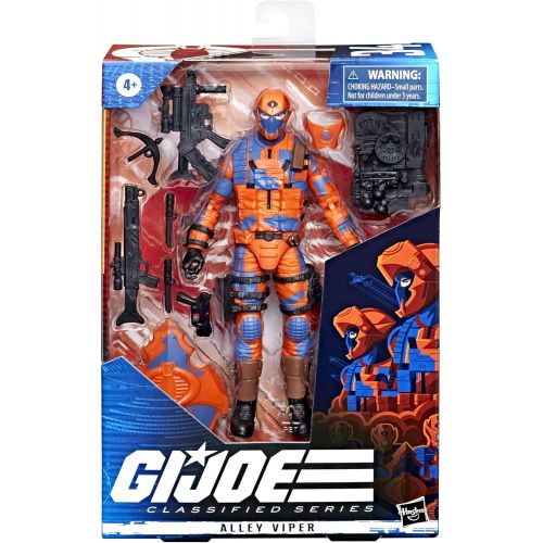 해즈브로 Hasbro G.I. Joe Classified Series Alley Viper Action Figure 34 Collectible Premium Toy, Multiple Accessories 6-Inch-Scale with Custom Package Art