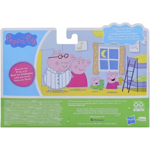 해즈브로 Hasbro Peppa Pig Peppas Adventures Peppas Family Bedtime Figure 4-Pack Toy, 4 Peppa Pig Family Figures in Pajamas, Ages 3 and up