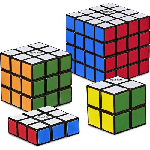 해즈브로 Hasbro Gaming Rubiks Solve The Cube Bundle 4 Pack, Original Rubiks Products, Toy for Kids Ages 8 and Up (Amazon Exclusive)