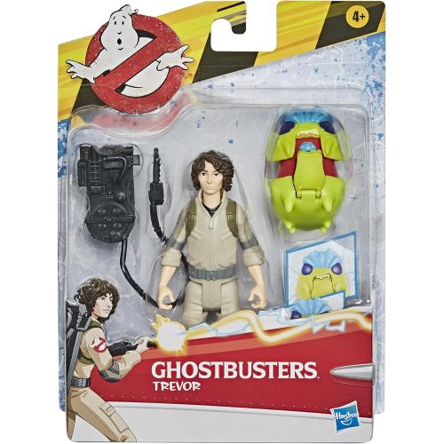 해즈브로 Hasbro Ghostbusters Fright Features Trevor Figure with Interactive Ghost Figure and Accessory, Toys for Kids Ages 4 and Up, Great Gift for Kids