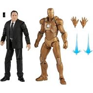 Hasbro Marvel Legends Series , Action Figure Toy 2-Pack Happy Hogan and Iron Man Mark 21, Infinity Saga Characters, Premium Design, 2 Figures and 5 Accessories, Multicoloured (F019