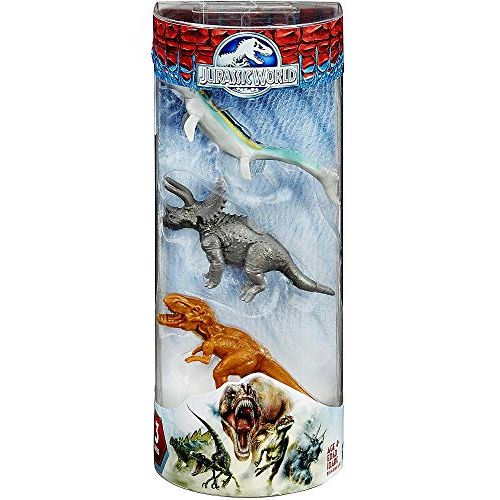 해즈브로 Hasbro Jurassic World Dinos Mosasaurus, Triceratops & Tyrannosaurus Rex 3 Mini Figur...