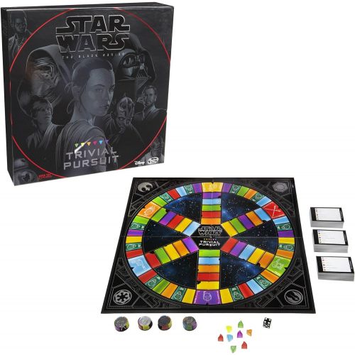 해즈브로 Hasbro Gaming Hasbro Trivial Pursuit: Star Wars the Black Series Edition Test Your Knowledge with Over 1,800 Easy To Extremely Difficult Questions for Ultimate Fans 2 4 Players Instruction