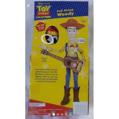 해즈브로 Hasbro Disney Toy Story & Beyond Pull String Woody Doll Deluxe Figure with Cowboy Hat and Guitar