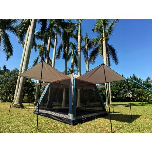  Hasika All-Weather Diversified 8 x 8 Instant Screened Canopy(not Include Outside Poles)