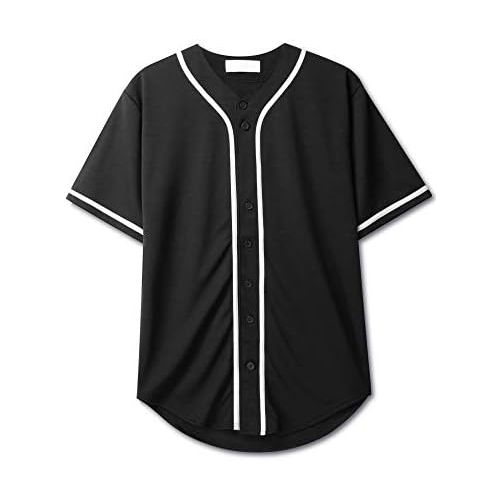  Hat and Beyond Mens Baseball Jersey Button Down Shirts Active Team Sports Uniforms