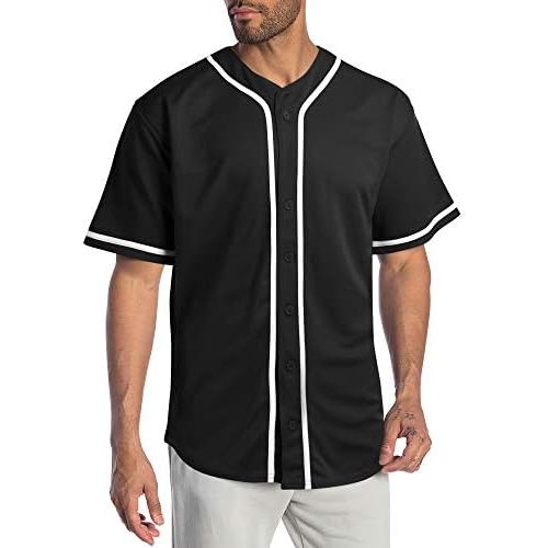  Hat and Beyond Mens Baseball Jersey Button Down Shirts Active Team Sports Uniforms