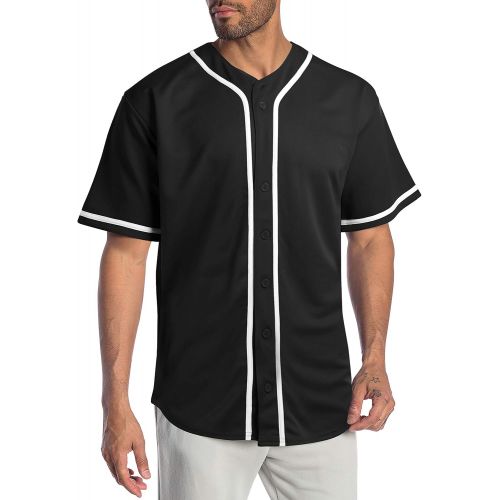  Hat and Beyond Mens Baseball Jersey Button Down Shirts Active Team Sports Uniforms