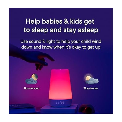  Hatch Rest Baby Sound Machine, Night Light | 2nd Gen | Sleep Trainer, Time-to-Rise Alarm Clock, White Noise Soother, Music & Stories for Nursery, Toddler & Kids Bedroom (Wi-Fi)