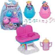 Hatchimals Alive, Hungry Hatchimals Playset with Highchair Toy and 2 Mini Figures in Self-Hatching Eggs, Kids Toys for Girls and Boys Ages 3 and up