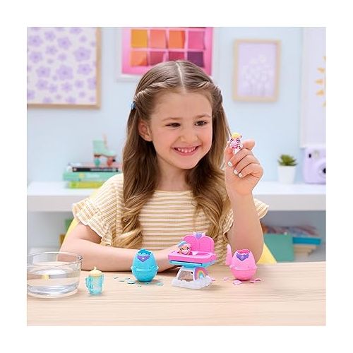  Hatchimals Alive, Hungry Hatchimals Playset with Highchair Toy and 2 Mini Figures in Self-Hatching Eggs, Kids Toys for Girls and Boys Ages 3 and up
