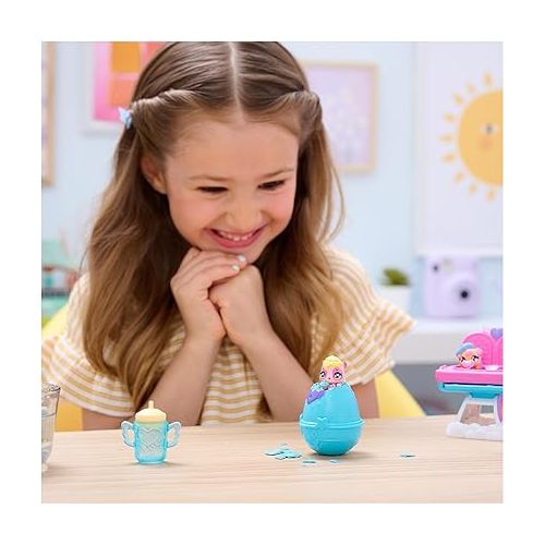  Hatchimals Alive, Hungry Hatchimals Playset with Highchair Toy and 2 Mini Figures in Self-Hatching Eggs, Kids Toys for Girls and Boys Ages 3 and up