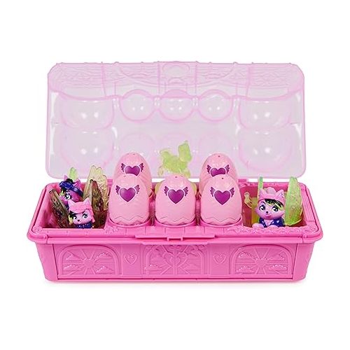  Hatchimals CollEGGtibles, Rainbow-cation Wolf Family Carton with Surprise Playset, 10 Characters, 2 Accessories, Kids Toys for Girls