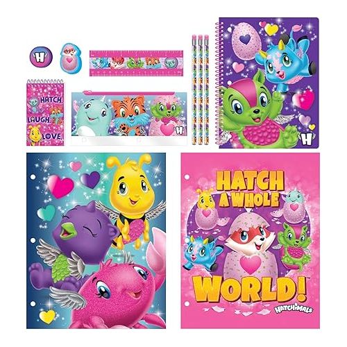  Hatchimals Stationery Set School Supplies for Girls/11 pieces