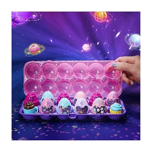  Hatchimals CollEGGtibles, Cosmic Candy Limited Edition Secret Snacks 12-Pack Egg Carton, Easter Gifts, Kids Toys for Girls Ages 5 and up