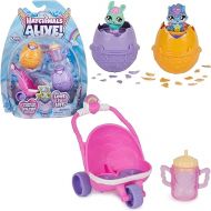 Hatchimals Alive, Hatch N’ Stroll Playset with Stroller Toy and 2 Mini Figures in Self-Hatching Eggs, Kids Toys for Girls and Boys Ages 3 and up