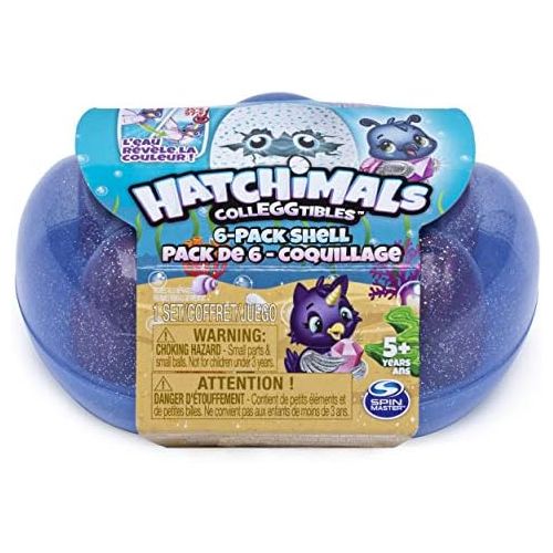  [아마존베스트]Hatchimals CollEGGtibles, Mermal Magic 6 Pack Shell Carrying Case with Season 5 CollEGGtibles, for Kids Aged 5 and Up (Color May Vary)