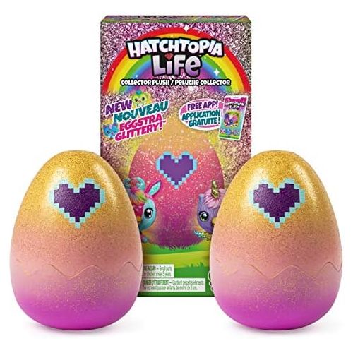  [아마존베스트]Hatchimals Hatchtopia Life 2 Tall Plush with Interactive Game, Set of 2 (Styles May Vary)