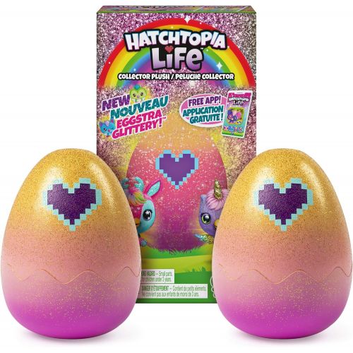  [아마존베스트]Hatchimals Hatchtopia Life 2 Tall Plush with Interactive Game, Set of 2 (Styles May Vary)