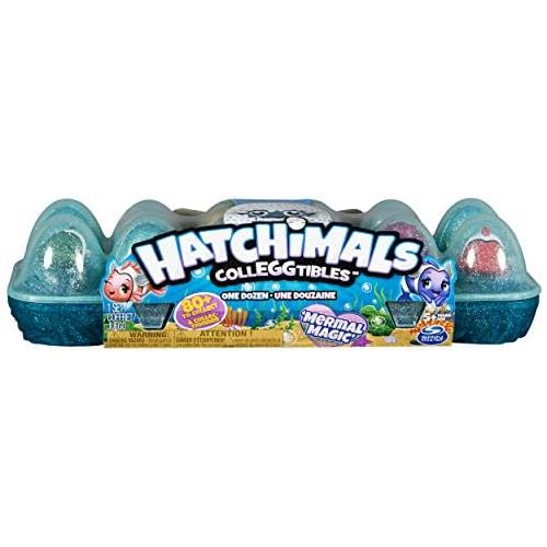  [아마존베스트]Hatchimals Colleggtibles, Mermal Magic 12 Pack Egg Carton with Season 5 for Kids Aged 5 & Up (Styles May Vary)