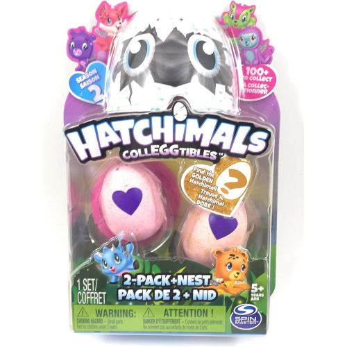  [아마존베스트]Hatchimals Colleggtibles Season 2 Set Find The Golden Hatchimal! 1 4-Pack Plus Bonus Figure 1 2-Pack Plus Nest and 1 Blind Bag Egg