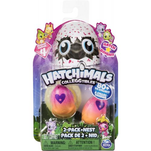  [아마존베스트]Hatchimals Colleggtibles Season 4 Hatch Bright Mystery 2-Pack with Nest