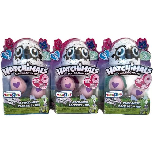  [아마존베스트]Exclusive Hatchimals CollEGGtibles Owlicorn Season 2 2-Pack + Different Colors of Nest Complete Set of 6 Owlicorn Figures (Set of 3)