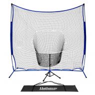Hathaway Powerstroke Baseball Hitting Net System with Adjustable Batting Tee and 7-ft Backing Net