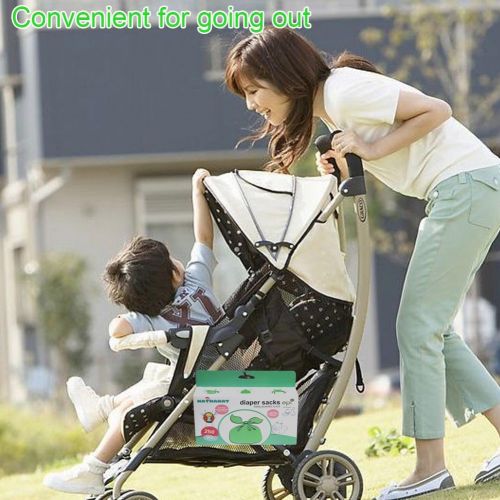  [아마존베스트]Hathaway Baby Disposable Diaper Bags, 100% Biodegradable Diaper Sacks with Baby Powder Scent and Added Baking Soda to Absorb Odors ( 250 Count )