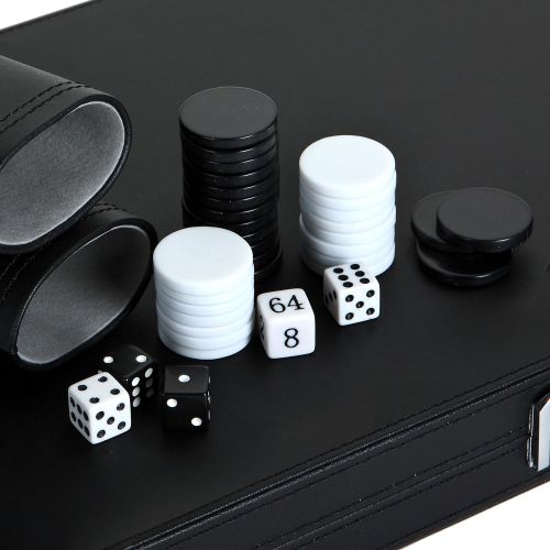  Hathaway Premium Backgammon Set Black