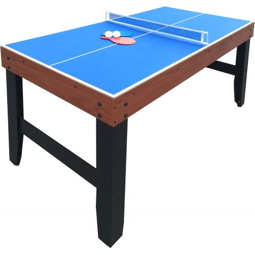  Hathaway Accelerator 4-in-1 Multi-Game Table with Basketball, Air Hockey, Table Tennis and Dry Erase Board for Kids and Families