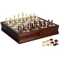 Hathaway Prodigy Wood Chess & Checkers Set Walnut